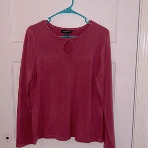 fuchsia**3 for $6 item**  large sweater- Designers Original